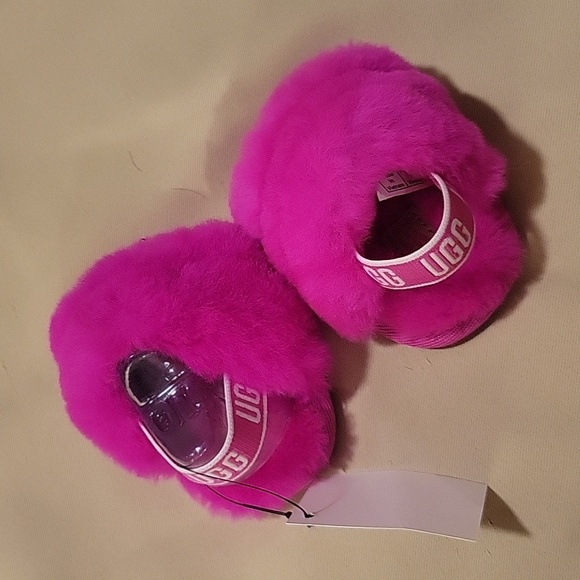 UGG Other - NWT Infant Lamb Fur UGG Size 0/1 (0-6 mo.) Bright Pink Fluff Yeah line. 💖